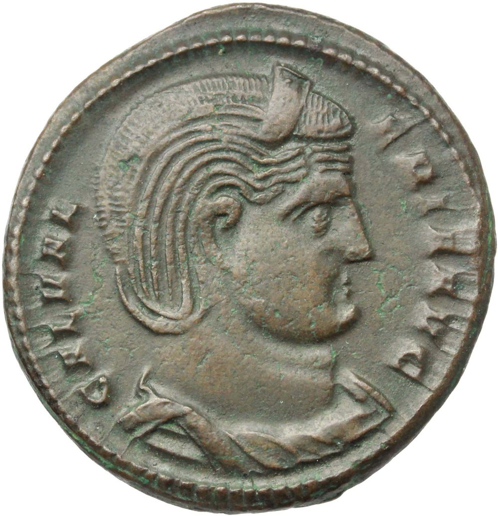 AE Follis, 309-310. Heraclea mint. Obv. GAL VALERIA AVG. Diademed and draped bust right. Rev. VENE foto 1
