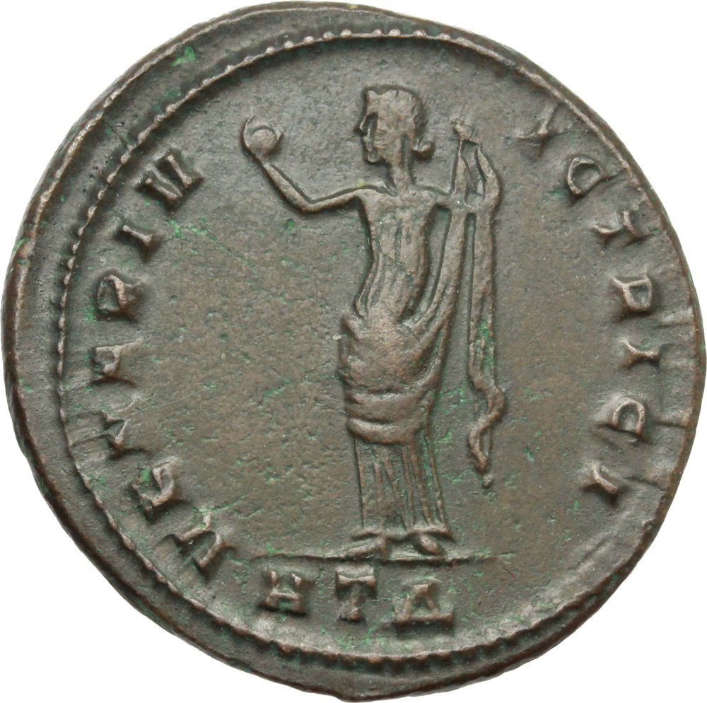 AE Follis, 309-310. Heraclea mint. Obv. GAL VALERIA AVG. Diademed and draped bust right. Rev. VENE foto 1