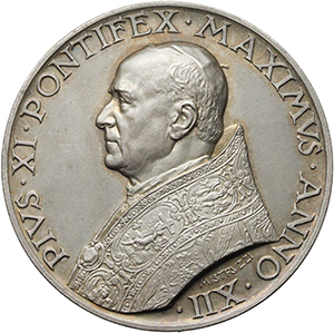 Pio XI (1922-1939), Achille Ratti Medaglia annuale, A. XII. Anno Santo. foto 1