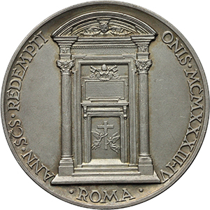 Pio XI (1922-1939), Achille Ratti Medaglia annuale, A. XII. Anno Santo. foto 1