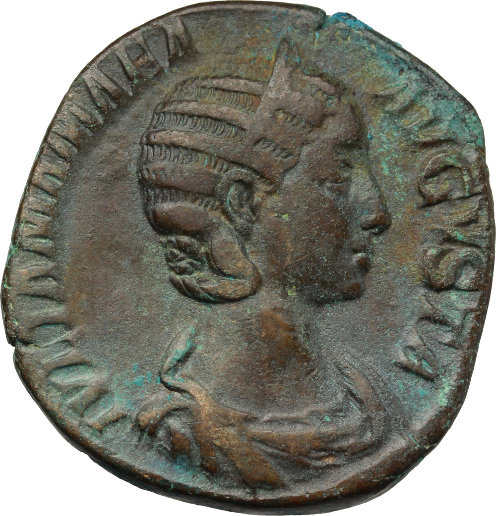 Julia Mamaea, mother of Severus Alexander (died 235 AD.). AE Sestertius. Obv. IVLIA MAMAEA AVGVSTA foto 1