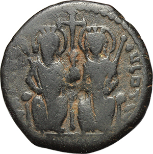 Justin II (565-578). AE Follis, Theoupolis (Antioch) mint. foto 1