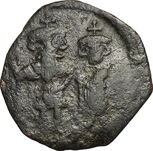 Constans II, with Constantine IV (641-668). AE Follis, Syracuse mint, struck 659-668. foto 1