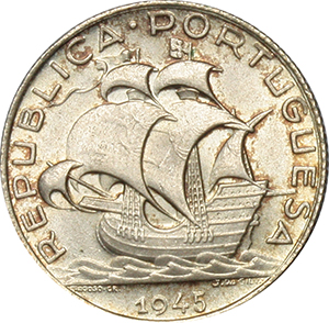 Portogallo 2 1/2 Escudos 1945. foto 1