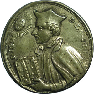 Medaglia devozionale con San Ignazio di Loyola e San Francesco Xavier (fine 700'). foto 1