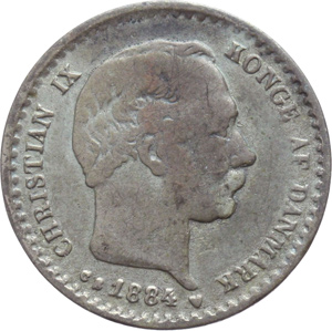 Danimarca. Christian IX (1863-1906). 10 ore 1884. foto 1