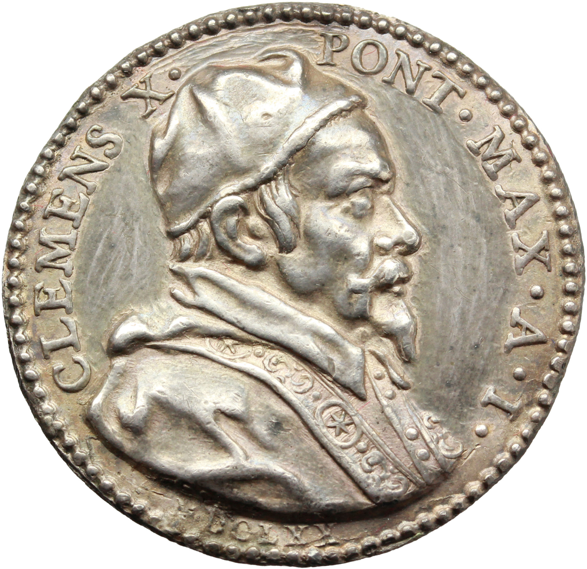 Clemente X (1670-1676), Emilio Bonaventura Altieri. Medaglia A. I, per l'elezione al Pontificato. foto 1