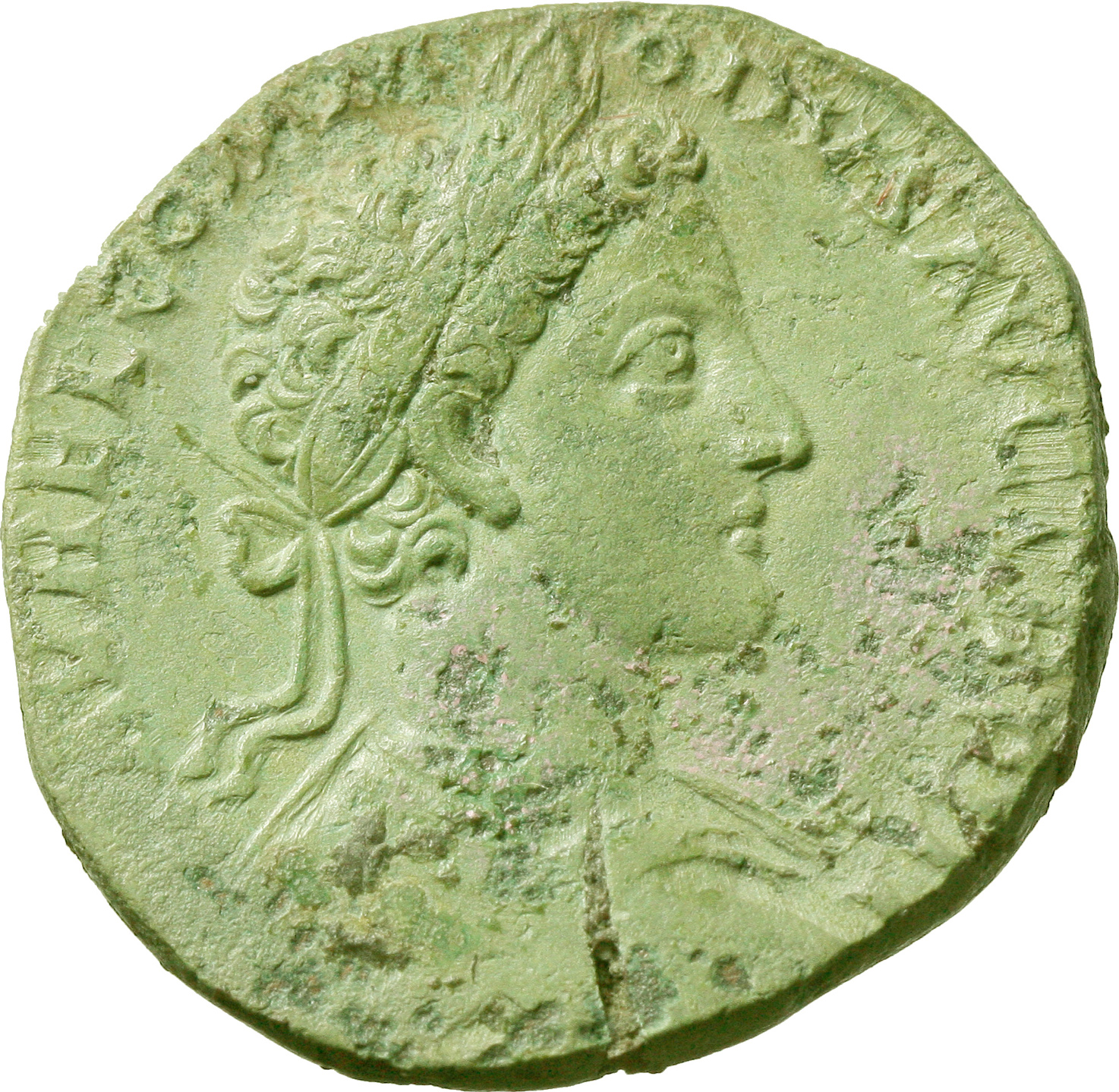 Commodus as Augustus with M. Aurelius (177-180). AE Sestertius, struck 178 AD. Obv. L AVREL COMMODV foto 1