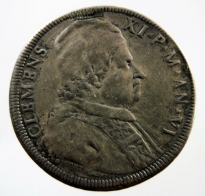 Clemente XI mezza piastra foto 1