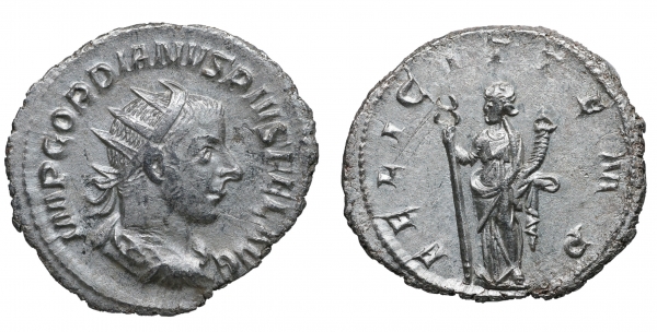 Gordian III. AR Antoninianus, 243-244, Fifth Issue, Rome. 4,0 gr. – 22,53 mm. O:\ IMP GORDIANVS PIVS foto 1