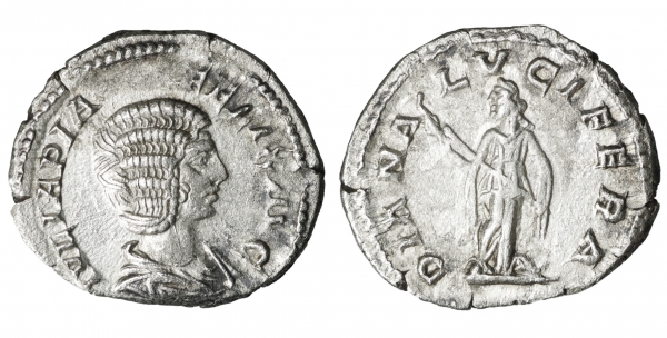 Julia Domna. Denarius. Struck under Caracalla, 211-217 AD. 2.35 gr. - 19.1 mm. O:\ IVLIA PIA FELIX A foto 1