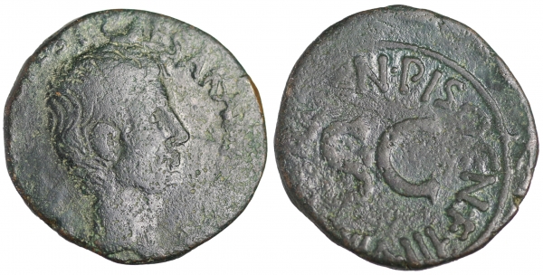 Augustus. 12 BC - 14 AD. AE As. 15 BC. Moneyer Cn. Piso. 10.00 gr. - 25.7 mm. O:\ CAESAR AVGVSTVS TR foto 1