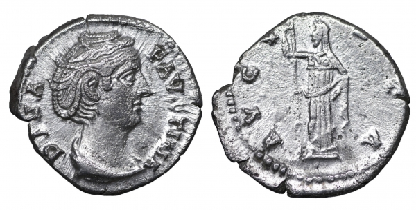 DIVA FAUSTINA I. (Augusta, 138-140). Denarius. Rome. 3,4 gr. – 18,1 mm. O:\ DIVA FAVSTINA; Draped bu foto 1
