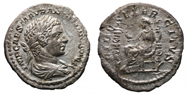 Elagabalus. Denarius. Rome, AD 218-222. 2,5 gr. – 19,4 mm. o:\ IMP CAES M AVR ANTONINVS AVG, laureat foto 1