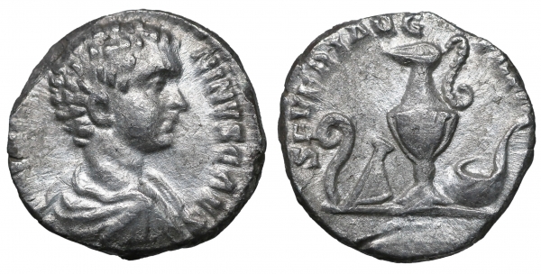 Geta as Caesar. 198-209 AD. Denarius. 2,4 gr. – 15,4 mm. O:\ L SEPTIMIVS GETA CAES, draped bust righ foto 1