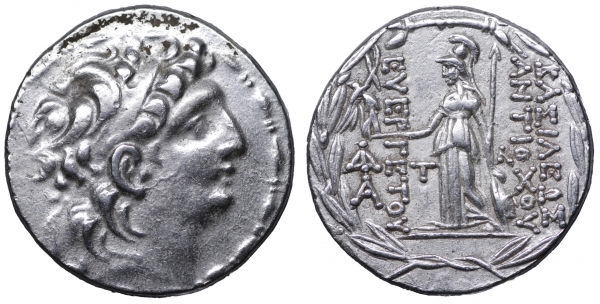 SELEUCID KINGDOM. Antiochus VII Eurgetes. 138-129 BC. AR Tetradrachm. 16.6 gr. - 27,1 mm. Antioch mi foto 1