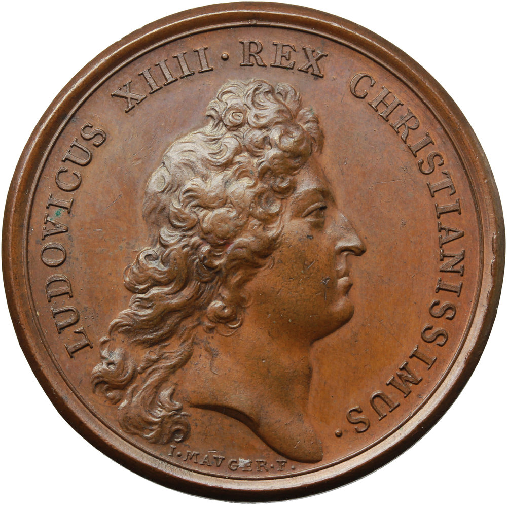Francia. Luigi XIV (1643-1715). Medaglia 1670 per l'ampliamento della città di Parigi. D/ LUDOVICUS foto 1