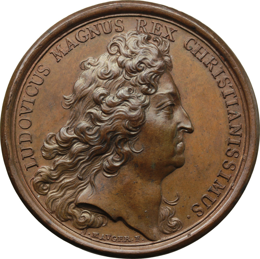 Francia. Luigi XIV (1643-1715). Medaglia 1694. D/ LUDOVICUS REX CHRISTIANISSIMUS. Busto a destra. S foto 1