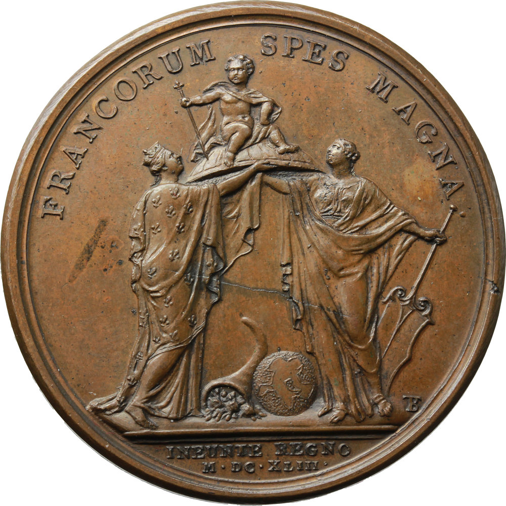 Francia. Luigi XIV (1643-1715). Medaglia 1643 per l'inizio del regno di Luigi XIV. D/ LUDOVICUS XII foto 1