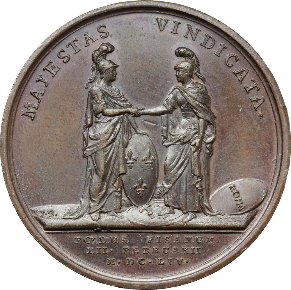 Francia. Luigi XIV (1643-1715). Medaglia 1654. D/ LUDOVICUS XIIII REX CHRISTIANISS. Busto a destra. foto 1