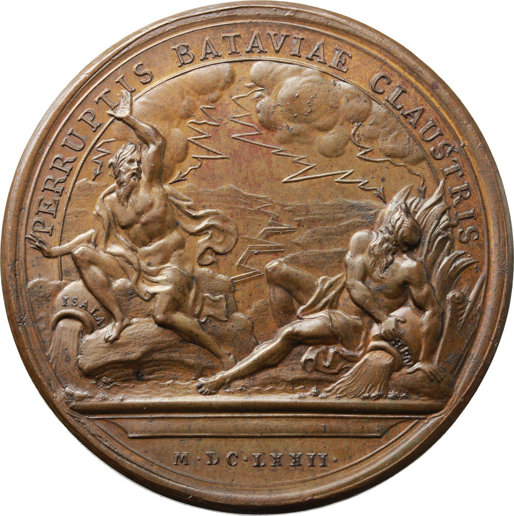 Francia. Luigi XIV (1643-1715). Medaglia 1672. D/ LUDOVICUS XIIII REX CHRISTIANISSIMUS. Busto a des foto 1
