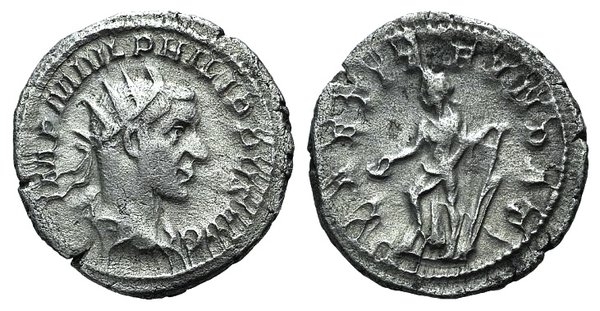 Philip I (244-249). AR Antoninianus. Rome, 244. R/ LAETITIA foto 1
