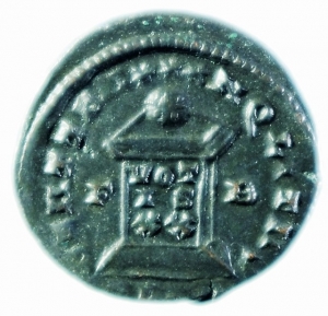 Costantino II Follis radiato foto 1