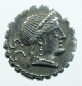 Repubblica Romana. Gens Naevia. Caius Naevius Balbus. 79 a.C. Denario serrato. Ag. D/ SC (Senatus Co foto 1