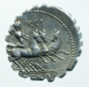Repubblica Romana. Gens Naevia. Caius Naevius Balbus. 79 a.C. Denario serrato. Ag. D/ SC (Senatus Co foto 1