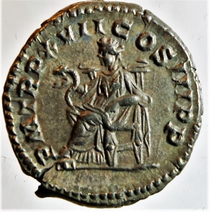 Impero Romano. Settimio Severo. 193-211 d.C. Denario. Ag-Ae. D/ SEVERVS PIVS AVG Testa laureata a de foto 1