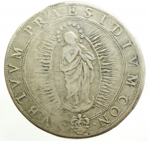 Zecche Italiane. Roma. Urbano VIII. 1623-1644. Piastra 1643 A. XX. AG. M. 31. Berm. 1710. CNI 436. P foto 1