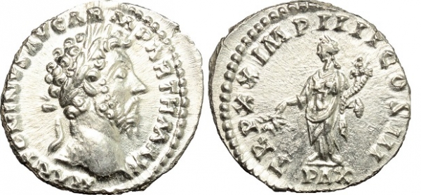 MARCO AURELIO (161-180). AR Denario foto 1