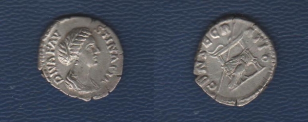 FAUSTINA II (moglie di Marco Aurelio +176 d.C.), AR Denario foto 1