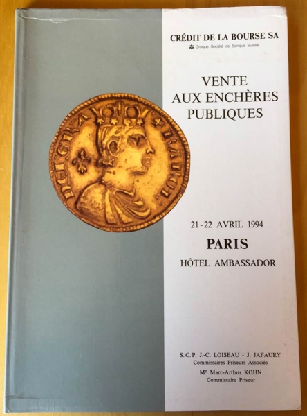 Credit de la Bourse SA. Vente Aux Credit d Publiques. 21-22 Avril 1994. foto 1