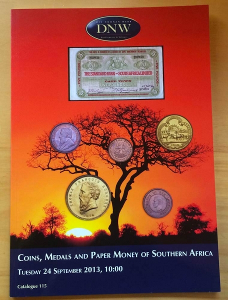 DNW Coins, Medals, and Paper Money of Southern Africa. 24 September 2013. foto 1
