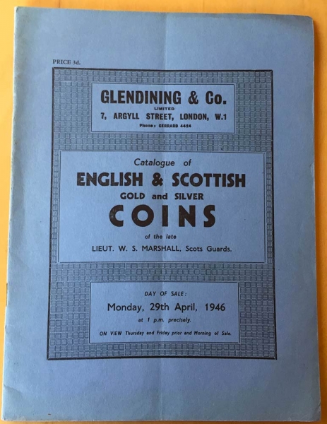 Glendining & Co. Catalogue of An important collection of English and Scottish Gold and Silver Coins. foto 1