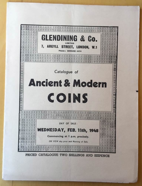 Glendining & Co. Catalogue of Ancient & Modern Coins. 11 February 1948. foto 1