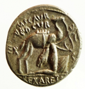 Repubblica Romana. Gens Aemilia. M. Aemilius Scaurus e P.Plautius Hipsaeus. 58 a.C. Denario. D/ M SC foto 1