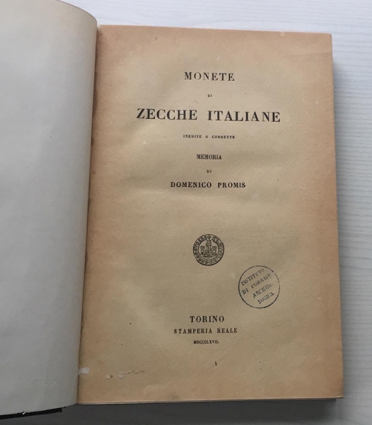 Promis D. 4 Voll. In un unico Tomo. Stamperia Reale 1868 foto 1