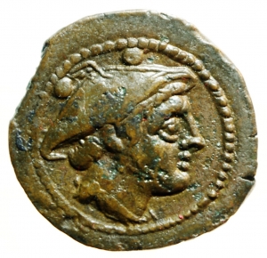 Repubblica Romana. 169 -158 a.C. Sestante. D/ Testa di Mercurio verso destra dietro 2 foto 1