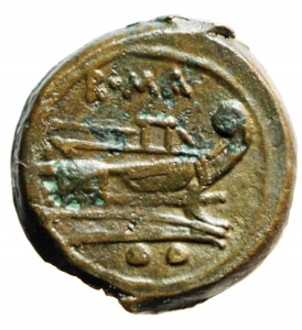 Repubblica Romana. 169 -158 a.C. Sestante. D/ Testa di Mercurio verso destra dietro 2 foto 1