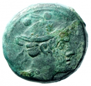 Repubblica Romana. Serie semilibrale. 217-215 a.C. Sestante. Ae. D/ Testa di Mercurio a destra. Sopr foto 1