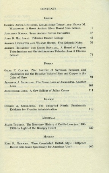 AMERICAN NUMISMATIC SOCIETY, Museum notes 33 foto 1