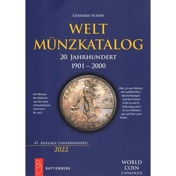 SCHÖN, G. Welt Münzkatalog 20. Jahrhundert 1901-2000. World coin catalogue.