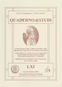 Item image: Quaderno di Studi LXI. RUGGIERO, D. La battaglia del Garigliano del 1503; NOVAJRA, S. 